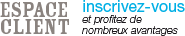 Espace client : Inscrivez-vous, et profitez de nombreux avantages